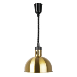 Warmhoudlamp met intrekbare koepel, goudkleurige afwerking&hellip;