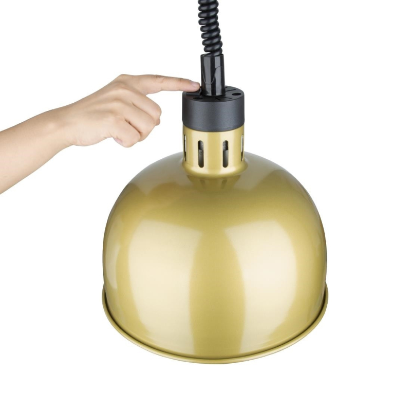 Warmhoudlamp met intrekbare koepel, goudkleurige afwerking - Gebruiksgemak - DY462 - Buffalo