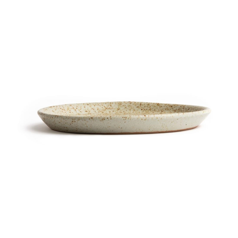 Assiettes plates beige mouchet&eacute; Olympia Canvas 18 cm - FA337 - Olympia