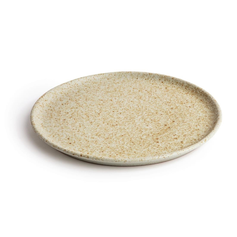Assiettes Plates Beige Mouchet&eacute; 26,5 cm - FA338 - Olympia