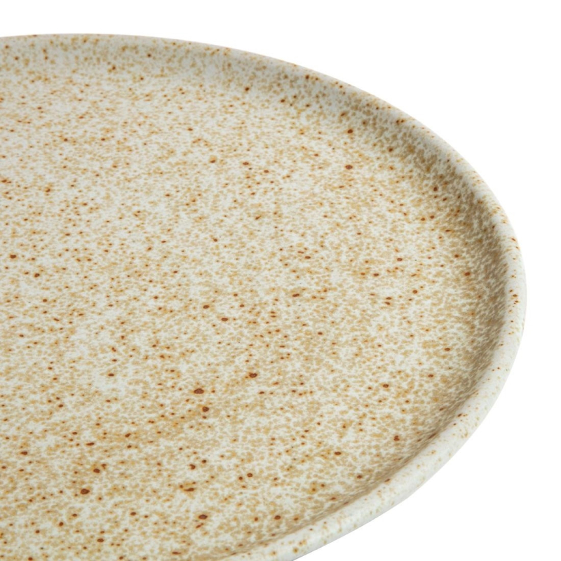 Assiettes Plates Beige Mouchet&eacute; 26,5 cm - FA338 - Olympia