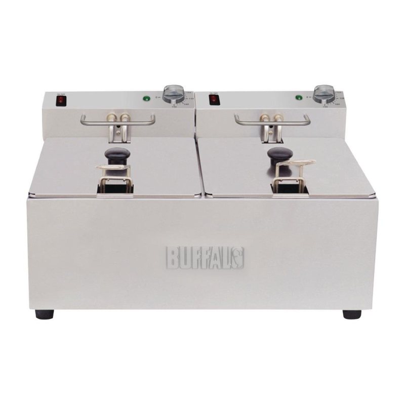 Dubbele friteuse Buffalo 2x5L 2x2,8kW - Snel en effici&euml;nt koken - FC257 - Buffalo