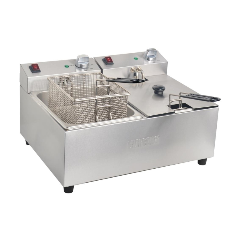 Dubbele friteuse Buffalo 2x5L 2x2,8kW - Snel en effici&euml;nt koken - FC257 - Buffalo