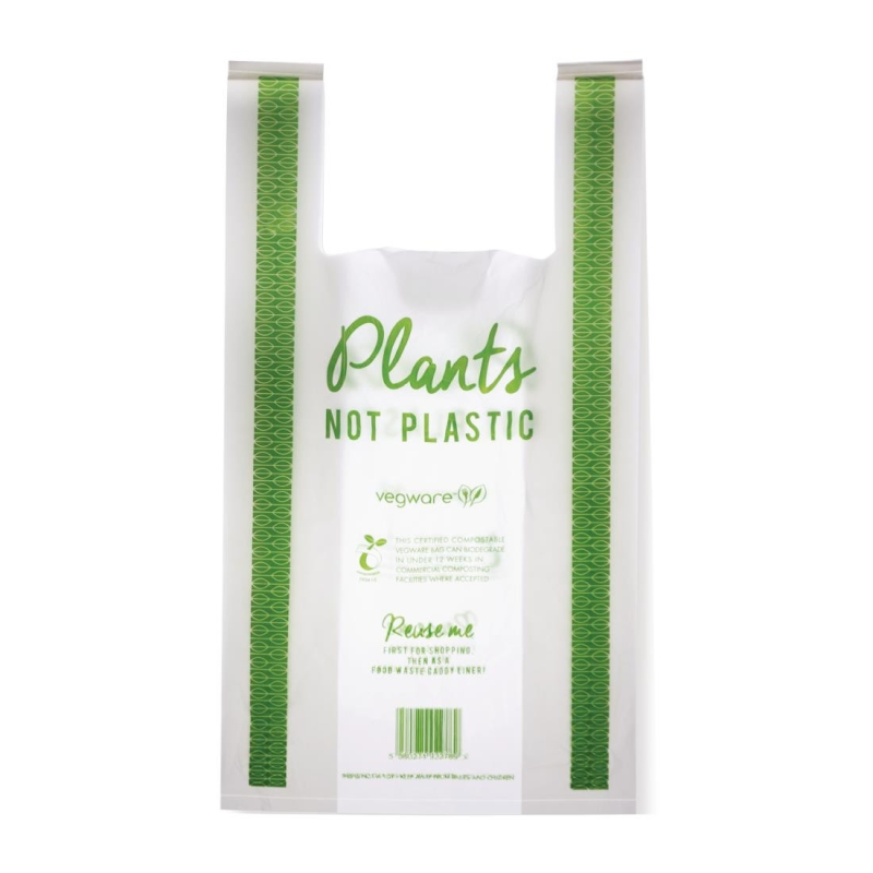 Sacs bretelles compostables Vegware - 540x80mm - Lot de 500 - FC892