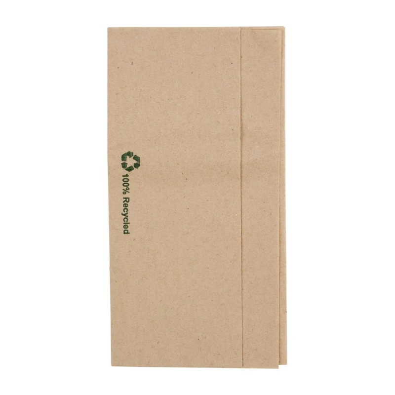 Fiesta gerecycleerde gevouwen kraft servetten voor dispenser 320x300mm (pak van 6000)