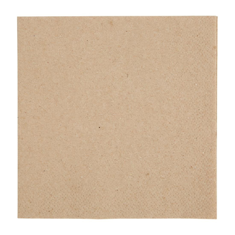 Gerecycleerde cocktailservetten 2 vouwen 1/4 Fiesta 240mm kraft (pak van 4000)