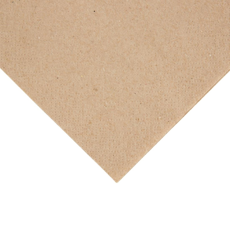 Gerecycleerde cocktailservetten 2 vouwen 1/4 Fiesta 240mm kraft (pak van 4000)