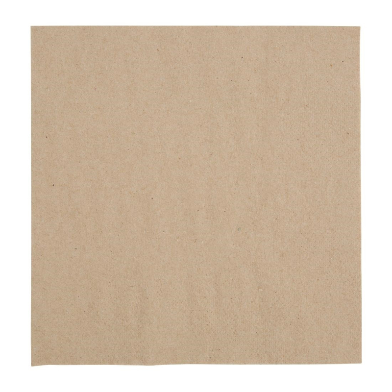 Gerecycleerde 2-laags 1/4 vouw Fiesta 330mm kraft snack servetten (pak van 2000)