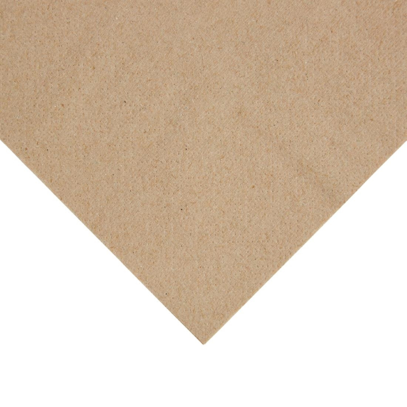 Gerecycleerde 2-laags 1/4 vouw Fiesta 330mm kraft snack servetten (pak van 2000)