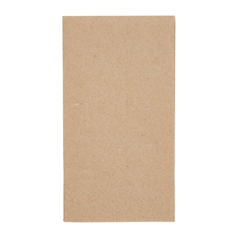 Gerecycleerd 2 ply 1/8 vouw Fiesta 330mm kraft snack servetten (pak van 2000)