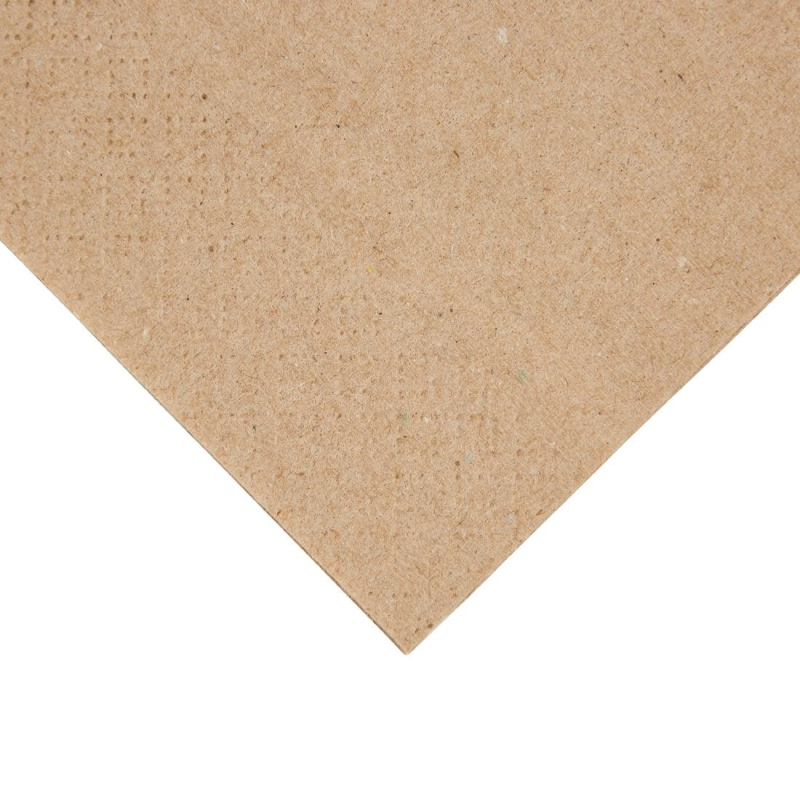 Gerecycleerd 2 ply 1/8 vouw Fiesta 330mm kraft snack servetten (pak van 2000)