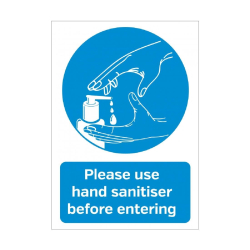 Sticker 'Handenreiniging...