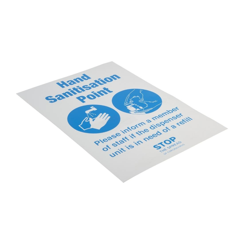 Sticker 'Desinfectiemiddel beschikbaar' - Formaat A5 - FN845 - Materiel Horeca