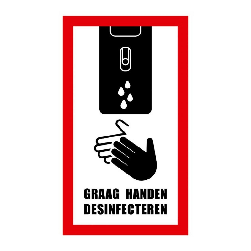 Support de d&eacute;sinfection des mains &agrave; commande au coude - Hauteur 1400mm - FN987 - Geen Merk