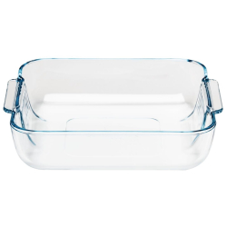 Plat carr&eacute; en verre Pyrex...