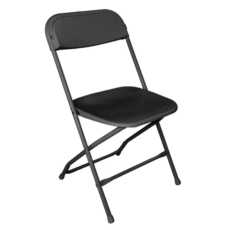 Chaises pliantes Bolero noires - 10 pi&egrave;ces - Robuste et Pratique - GD386 - Bolero