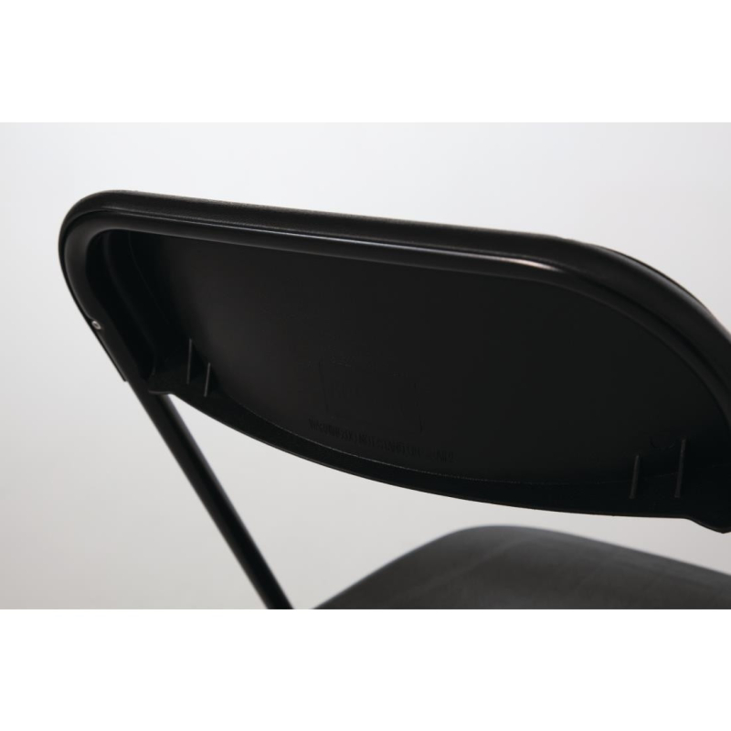 Chaises pliantes Bolero noires - 10 pi&egrave;ces - Robuste et Pratique - GD386 - Bolero