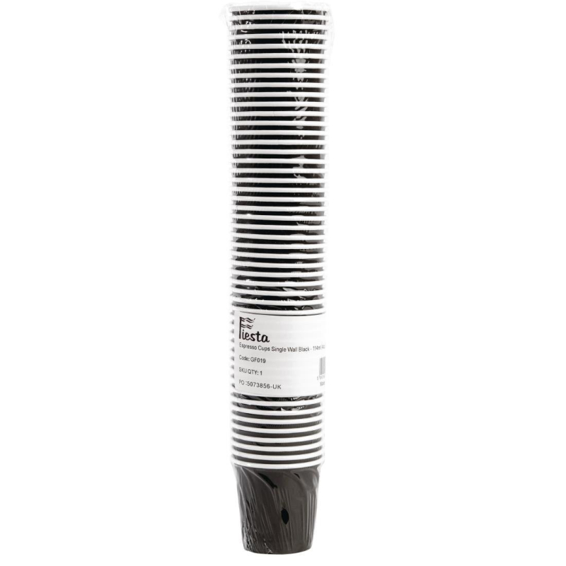 Fiesta Zwart Wegwerp Espresso Kopjes 112ml x50