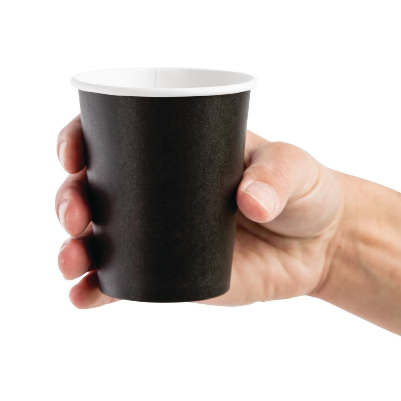 Wegwerpbekers voor warme dranken zwart 225 x 1000 ml - Fiesta - GF040
