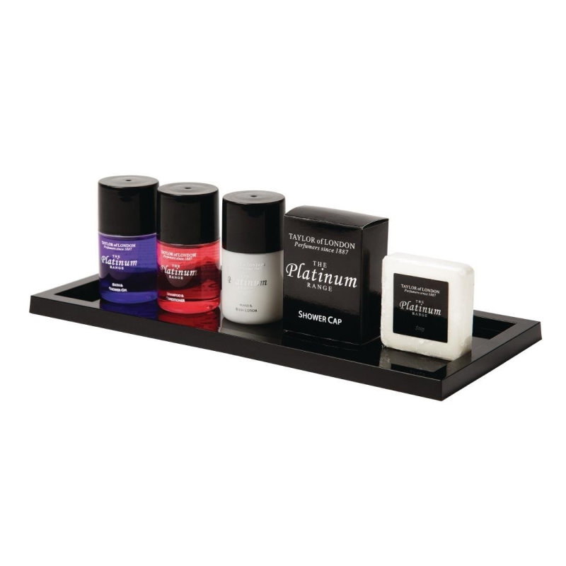 Presentatiehouder voor badkamer zwart - 9x244x107mm - Ref. GF952 - Materiel Horeca