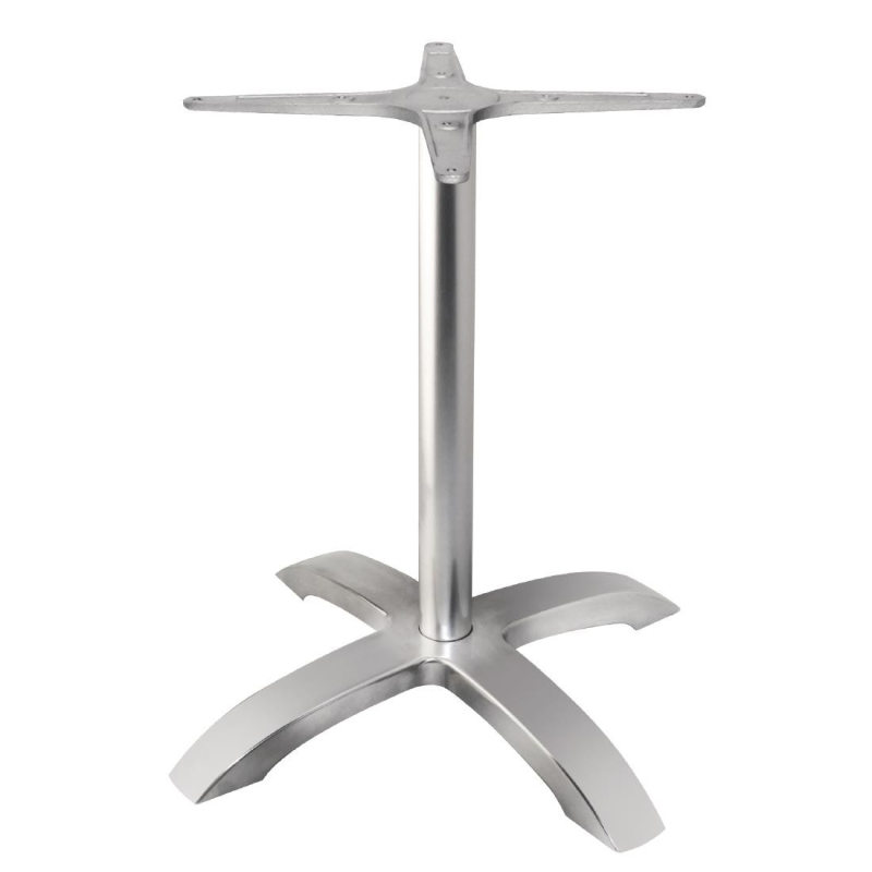Tafelstandaard 4-poten Bolero geborsteld aluminium - Gastronoble - GG660