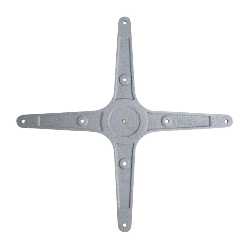 Tafelstandaard 4-poten Bolero geborsteld aluminium - Gastronoble - GG660