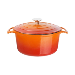 Grote ronde oranje braadpan...