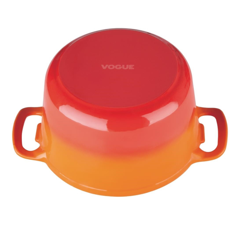Grote ronde oranje braadpan Vogue