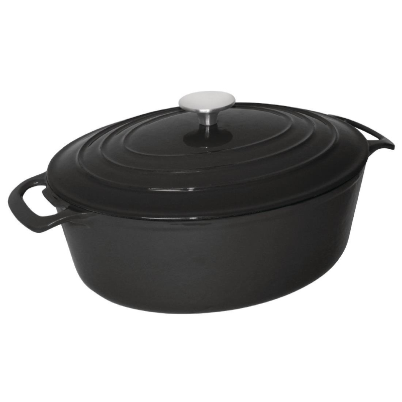 Grote zwarte ovale braadpan Vogue