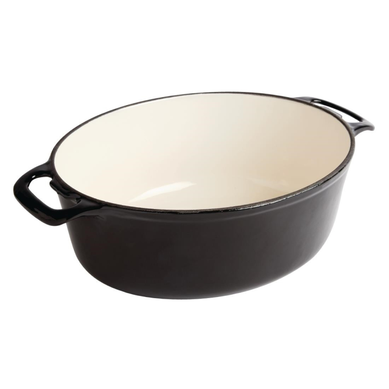 Grote zwarte ovale braadpan Vogue