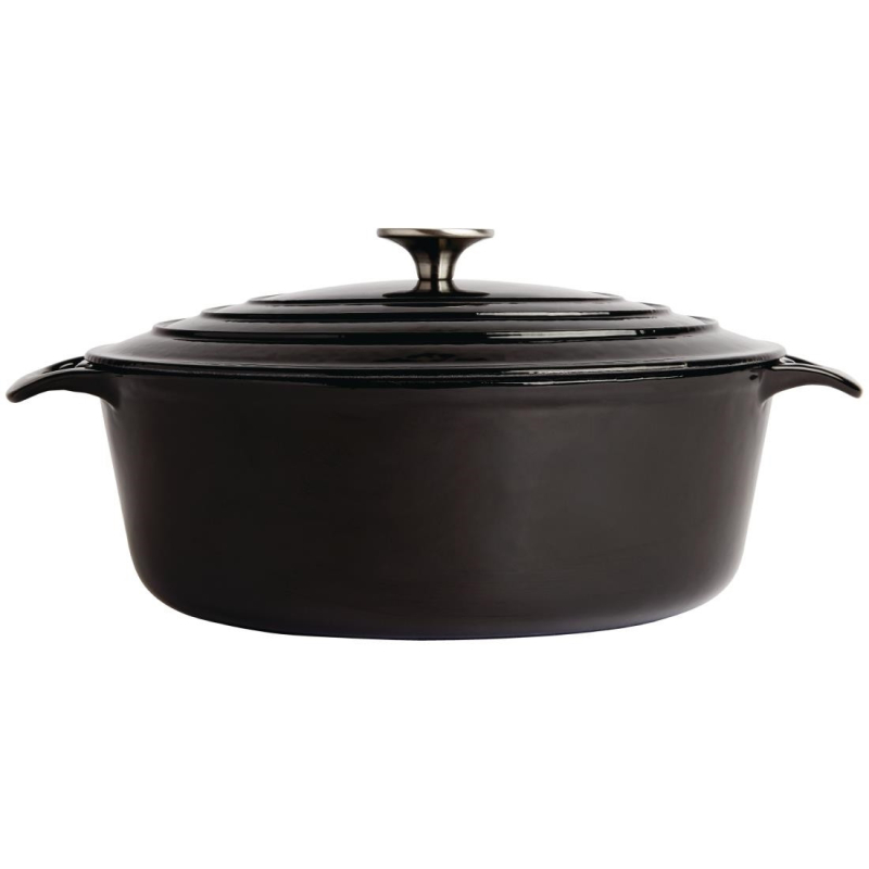 Grote zwarte ovale braadpan Vogue