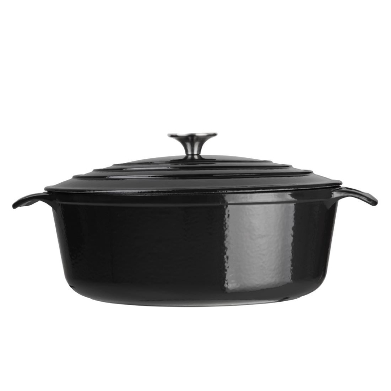 Vogue zwarte ovale braadpan 5L