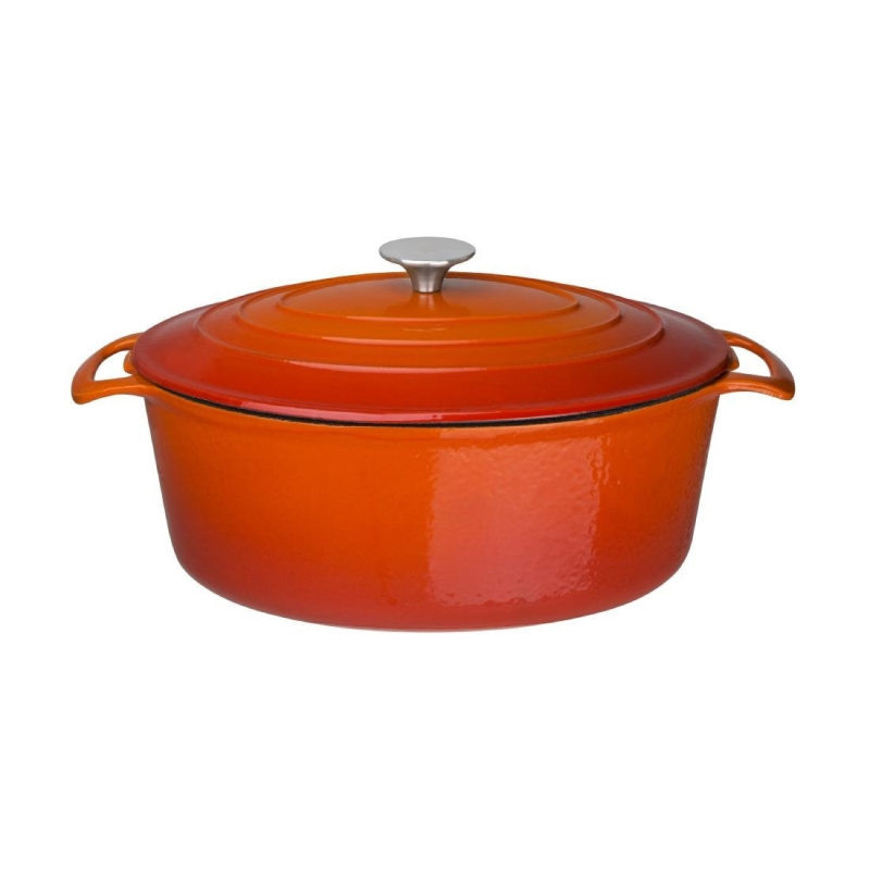 Grote oranje ovale braadpan Vogue