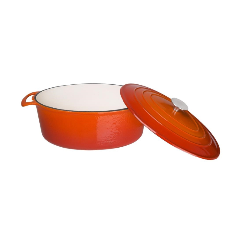 Grote oranje ovale braadpan Vogue