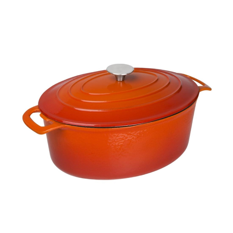 Grote oranje ovale braadpan Vogue