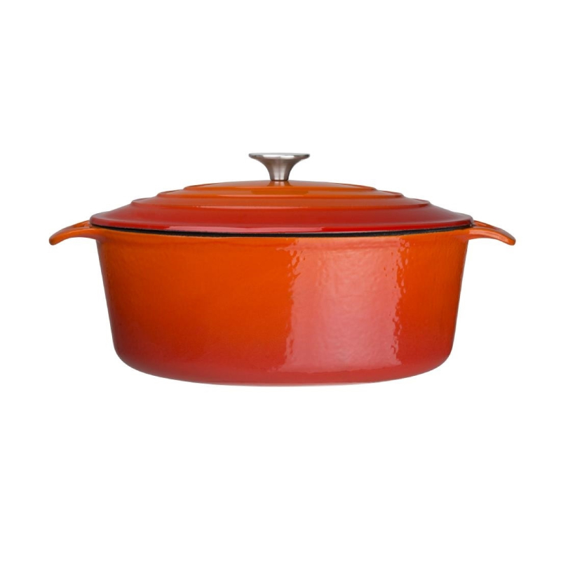 Grote oranje ovale braadpan Vogue