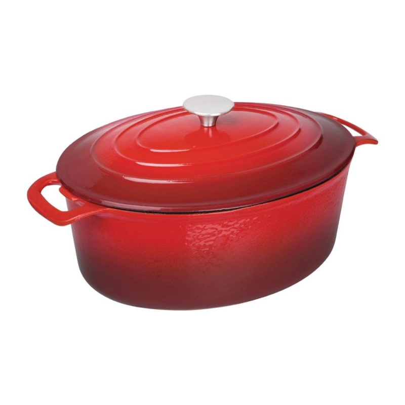 Grote rode ovale braadpan Vogue