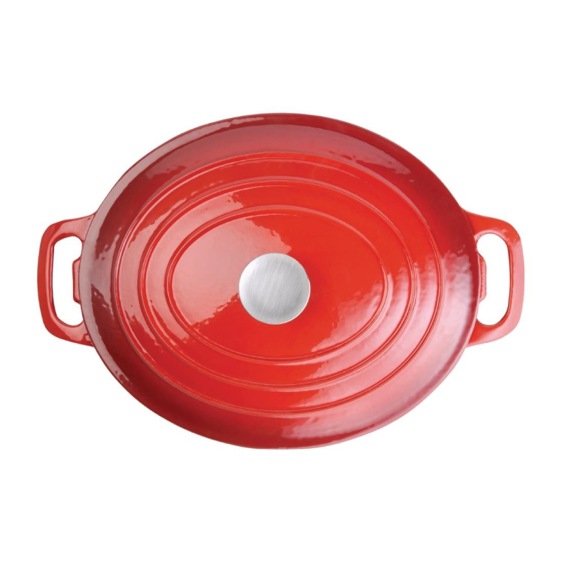 Grote rode ovale braadpan Vogue