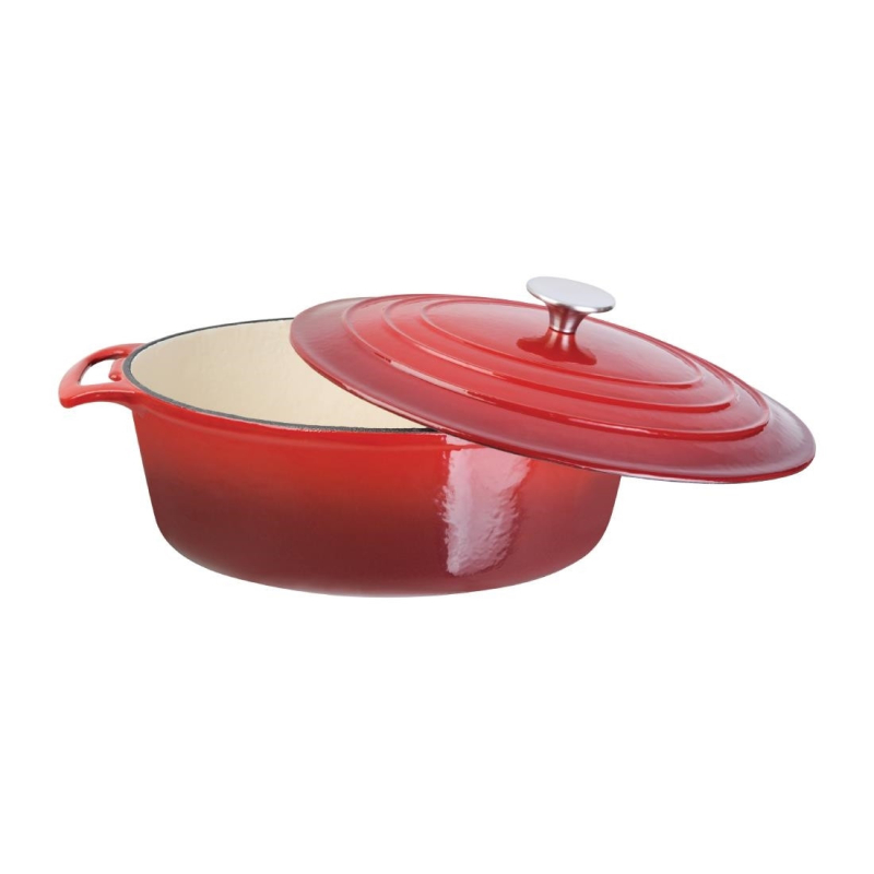 Grote rode ovale braadpan Vogue