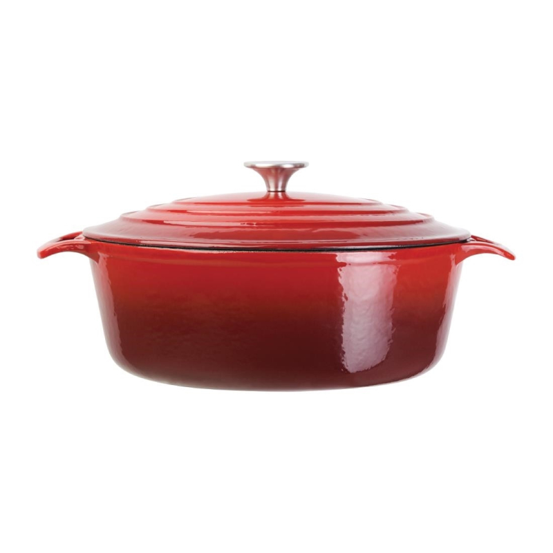 Grote rode ovale braadpan Vogue