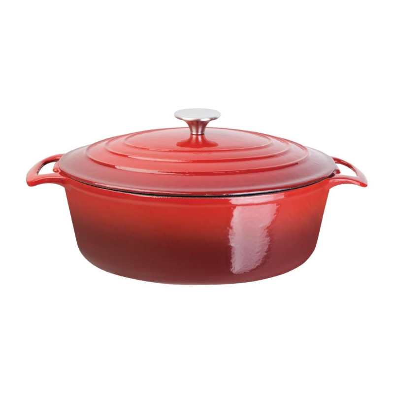 Grote rode ovale braadpan Vogue