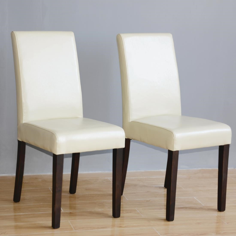Stoelen van cr&egrave;me kunstleer Bolero - Zithoogte 51cm - GH444 - Bolero