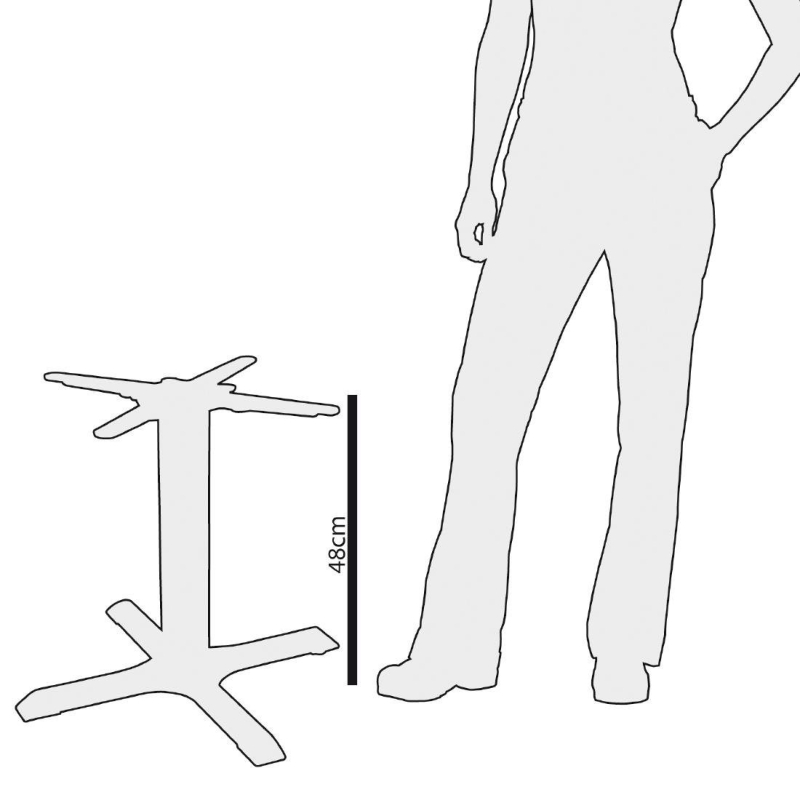 Tafelstandaard lage tafel gietijzer Bolero - Gastronoble - GH445