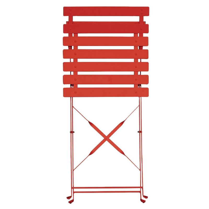 Chaises de terrasse en acier Bolero rouges - Robustes et Design - GH555 - Bolero