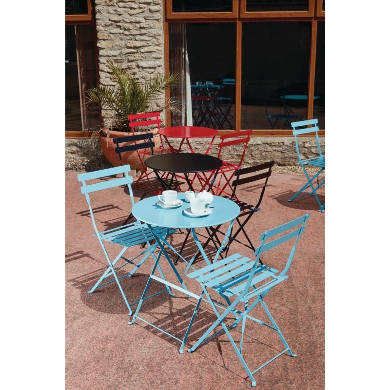 Chaises de terrasse en acier Bolero rouges - Robustes et Design - GH555 - Bolero