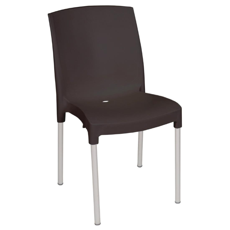 Chaises bistro empilables noires - L&eacute;g&egrave;res & R&eacute;sistantes - GJ976 - Bolero