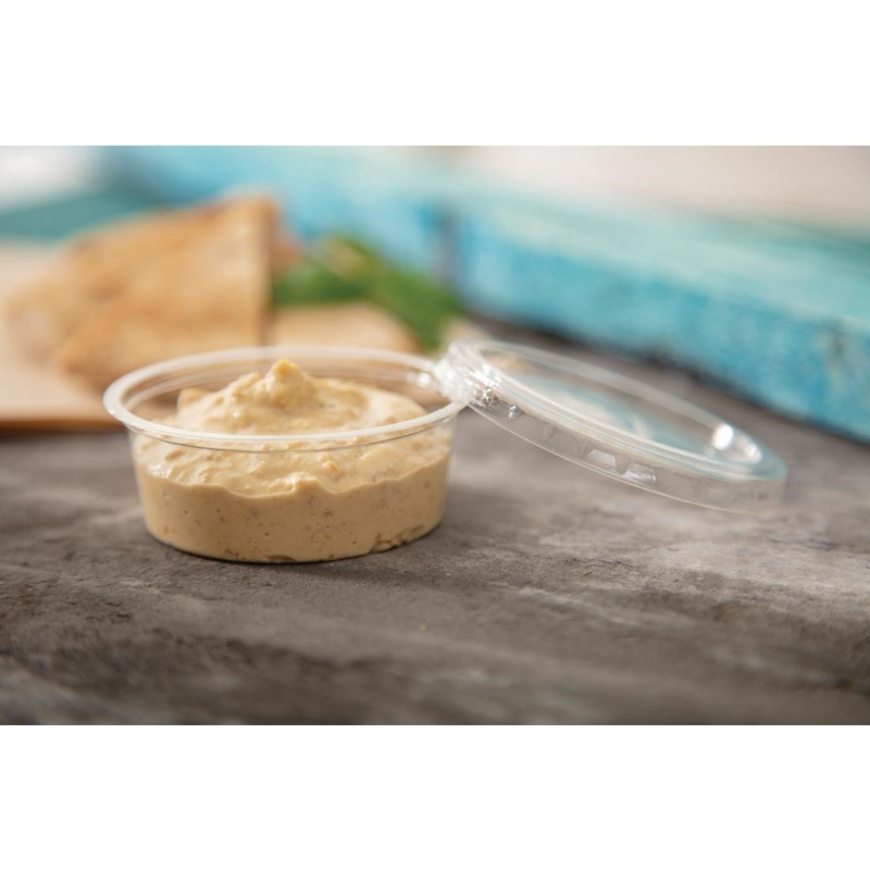 Pots &agrave; sauce 57 ml compostables Vegware GK103 - Lot de 2000