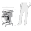 Batteur plan&eacute;taire 20 L 1100 W - Buffalo - GL191