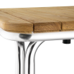 Table carr&eacute;e en fr&ecirc;ne et aluminium 700 mm - Bolero - GL982
