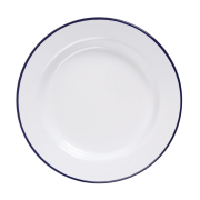 Ge&euml;mailleerd stalen bord 245 mm set van 6 - Olympia - GM512